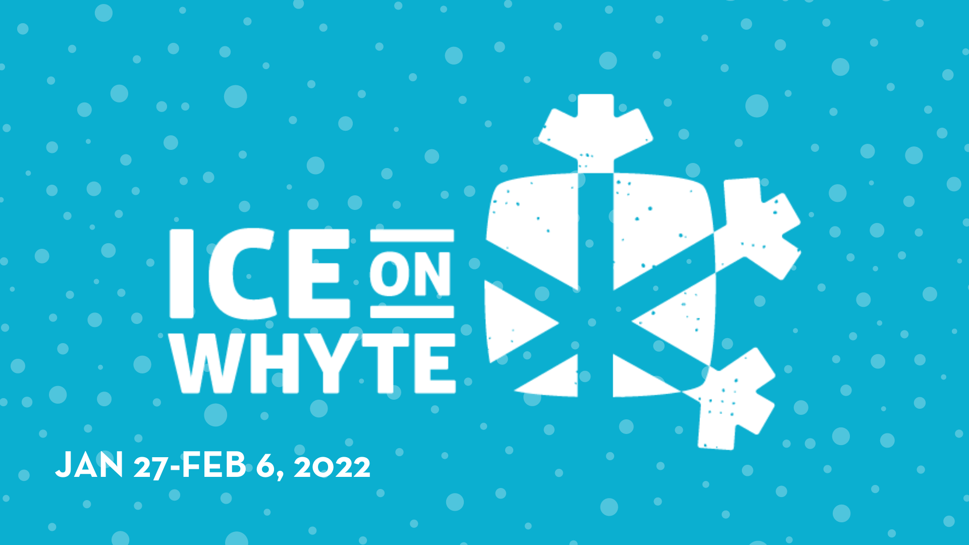 ice on Whyte logo, a block of ice styled like a snowflake