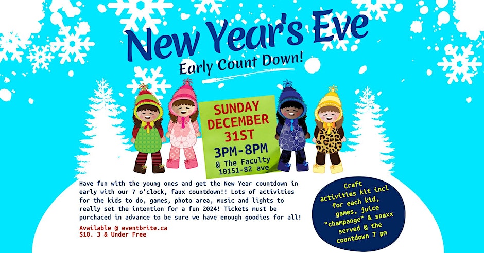 Kids New Year's Eve Event Poster